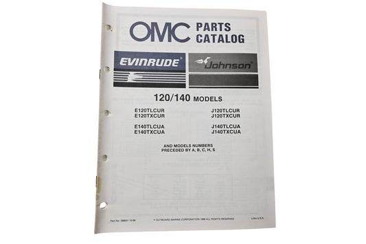 OMC 398631 Parts Catalog 120/140 Models