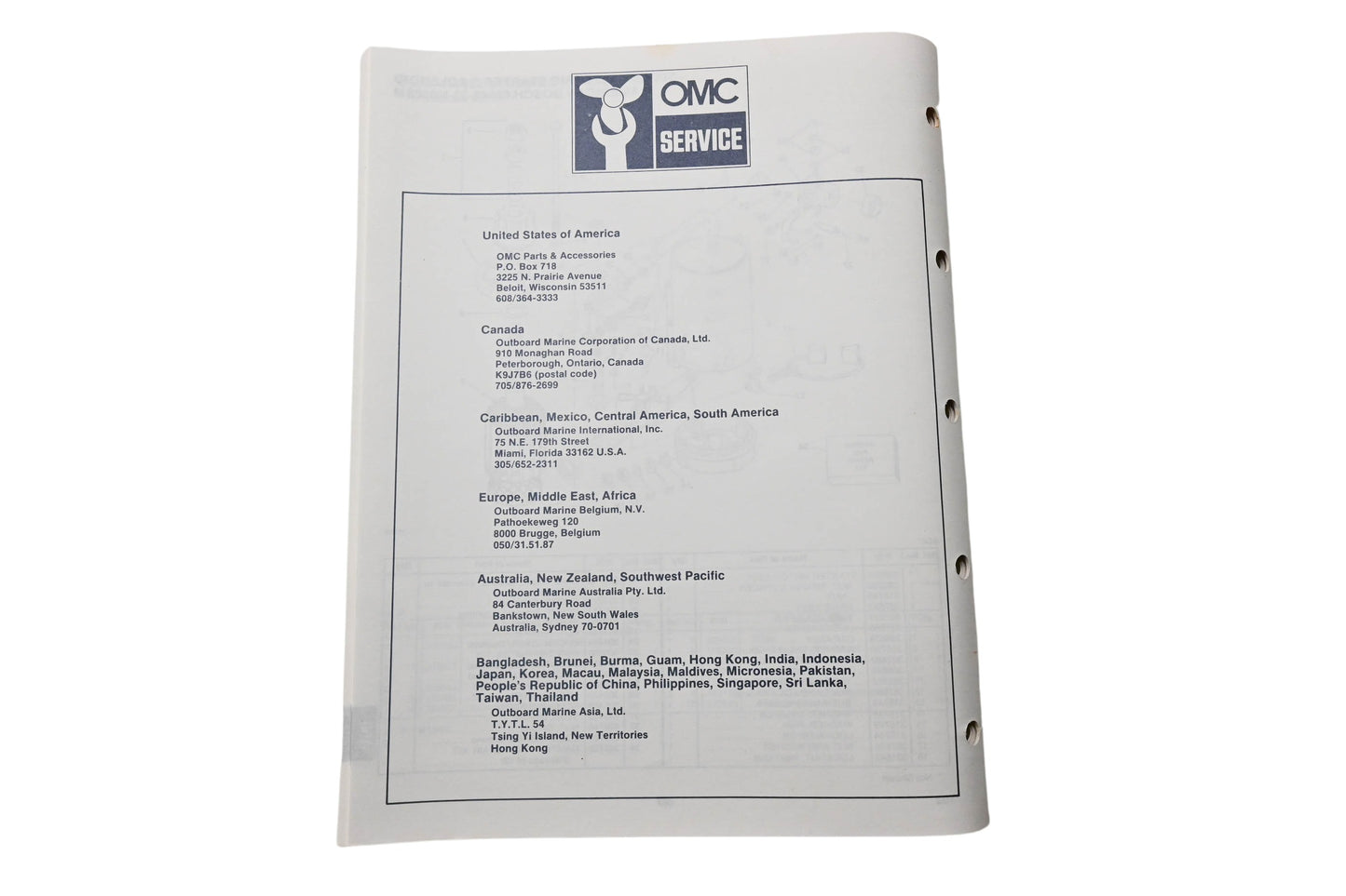 OMC 398633 Parts Catalog 150 Models