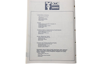 OMC 398636 Parts Catalog 200/225 Commercial Models