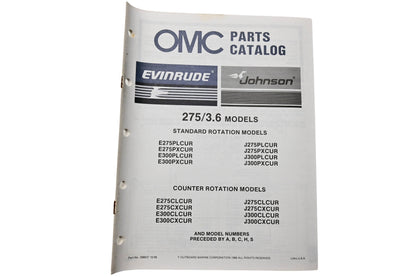OMC 398637 Parts Catalog 275/3.6 Models