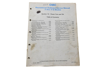 OMC 394607-10 Recreational Outboard Service Manual Section 10