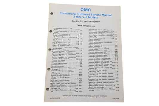 OMC 394607-3 Recreational Outboard Service Manual Section 3