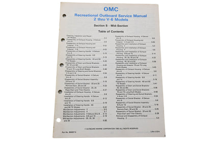 OMC 394607-5 Recreational Outboard Service Manual Section 5