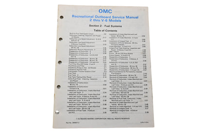OMC 394607-2 Recreational Outboard Service Manual Section 2