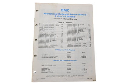 OMC 394607-7 Recreational Outboard Service Manual Section 7