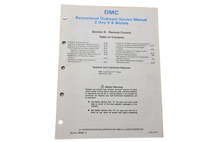 OMC 394607-9 Recreational Outboard Service Manual Section 9