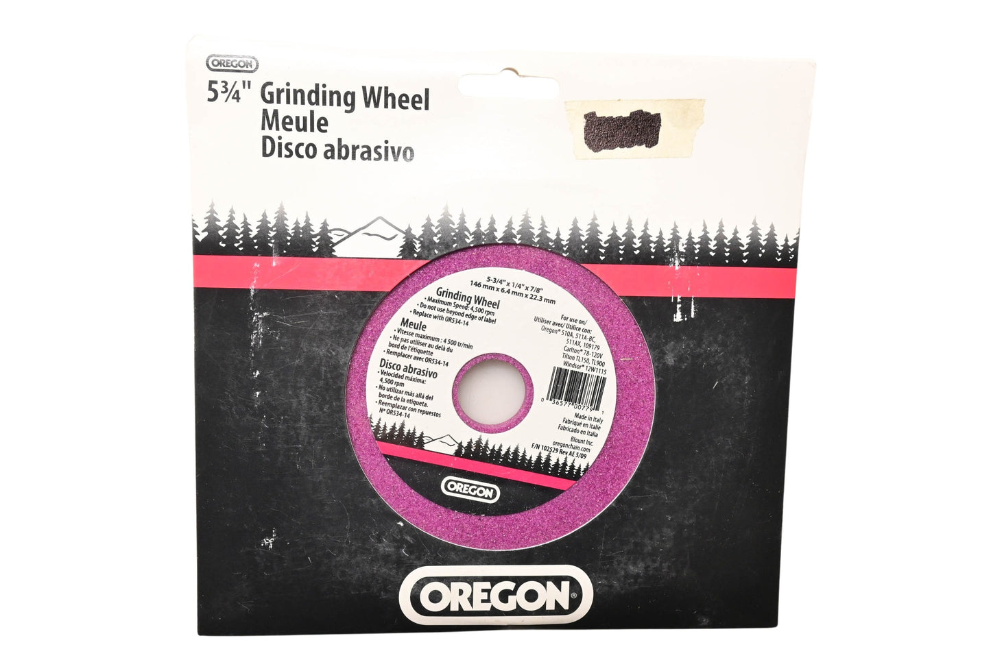 Oregon 0R534-14A, B547431, OR534-14A Grinding Wheel 1/4" NOS