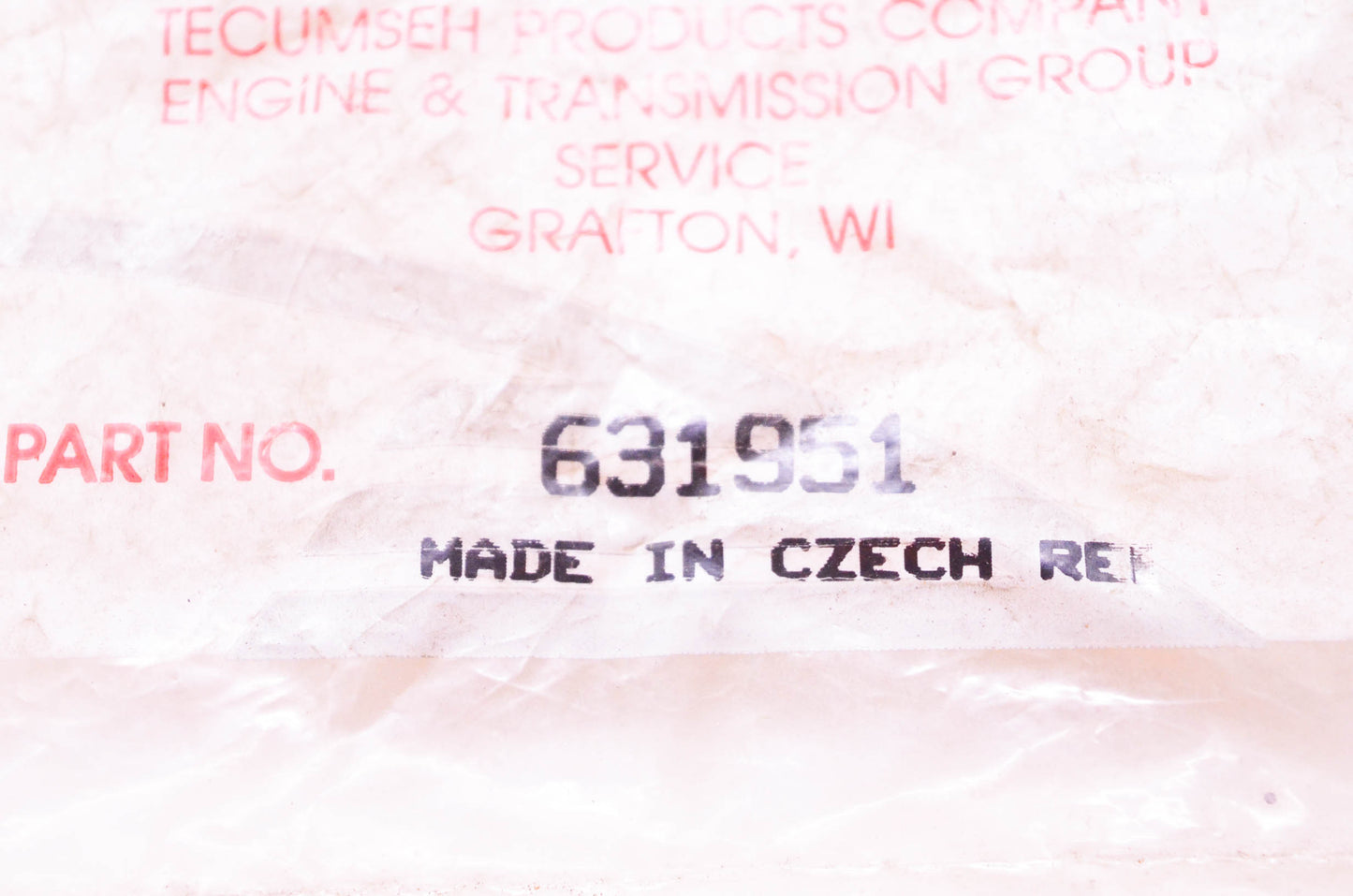 New OEM Tecumseh 631951 Float Bowl NOS