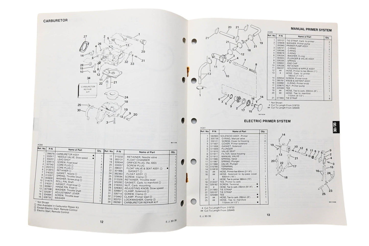 OMC 397319 Parts Catalog 30/35 Models