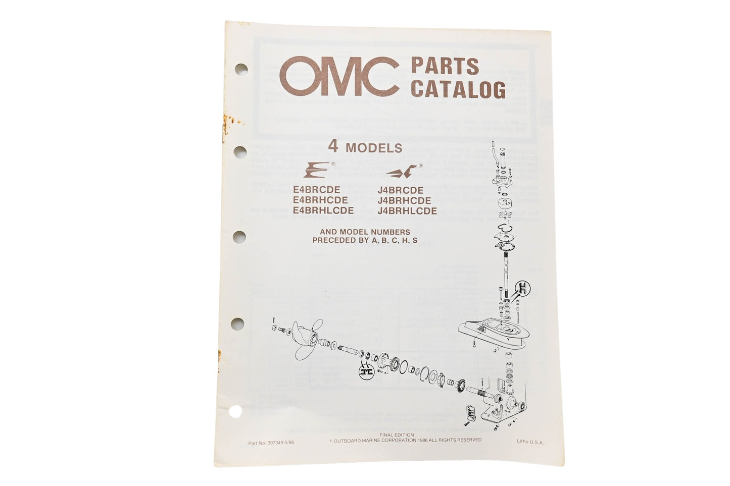 OMC 397349 Parts Catalog 4 Models