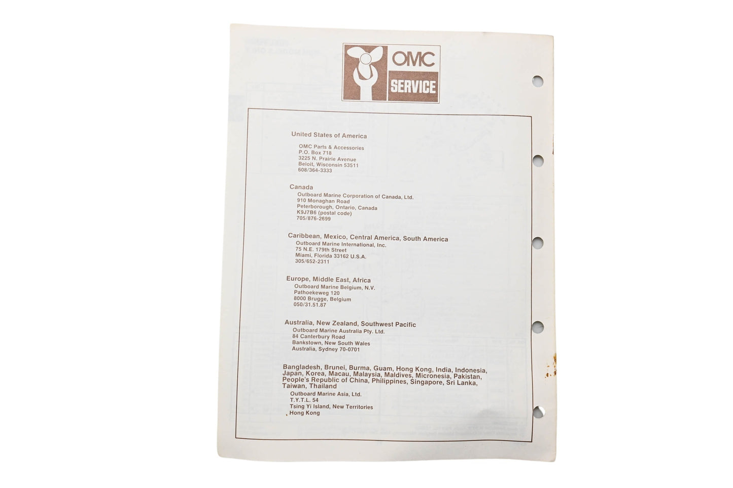 OMC 397349 Parts Catalog 4 Models