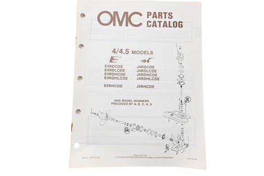 OMC 397314 Parts Catalog 4/4.5 Models