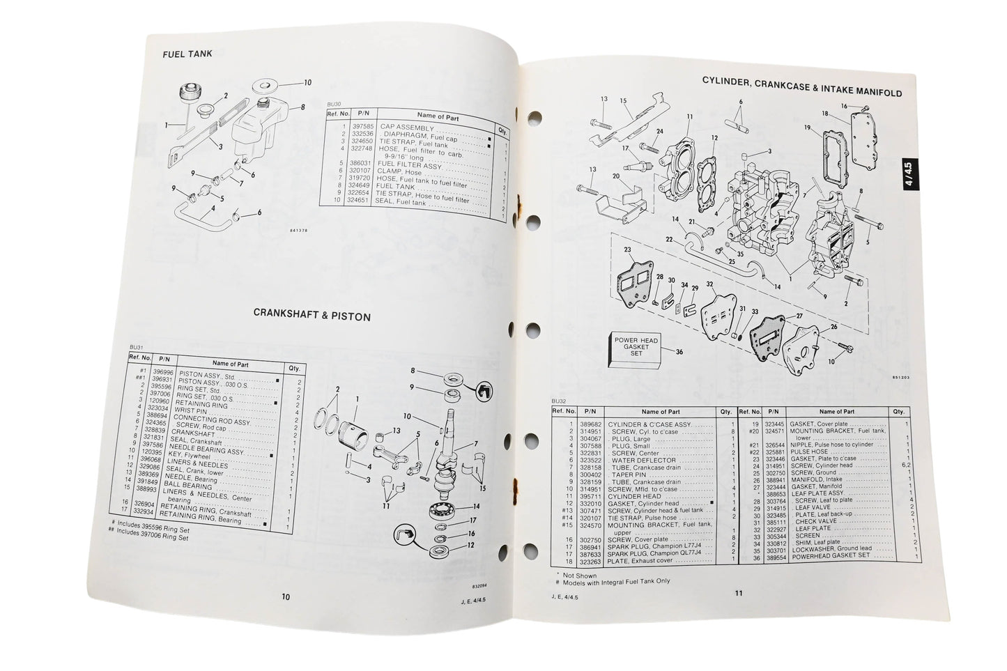 OMC 397314 Parts Catalog 4/4.5 Models