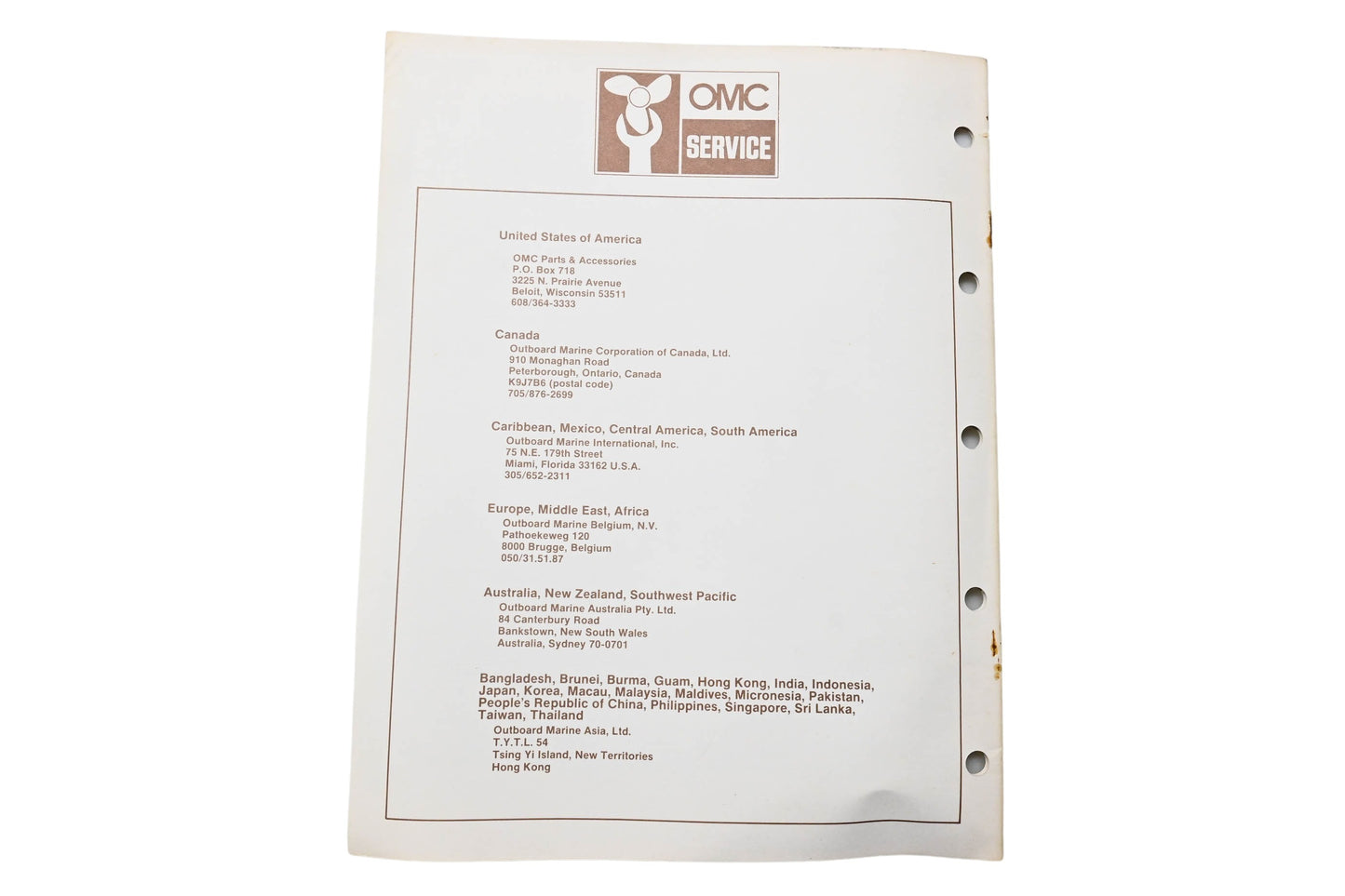 OMC 397316 Parts Catalog 9.9/15 Models