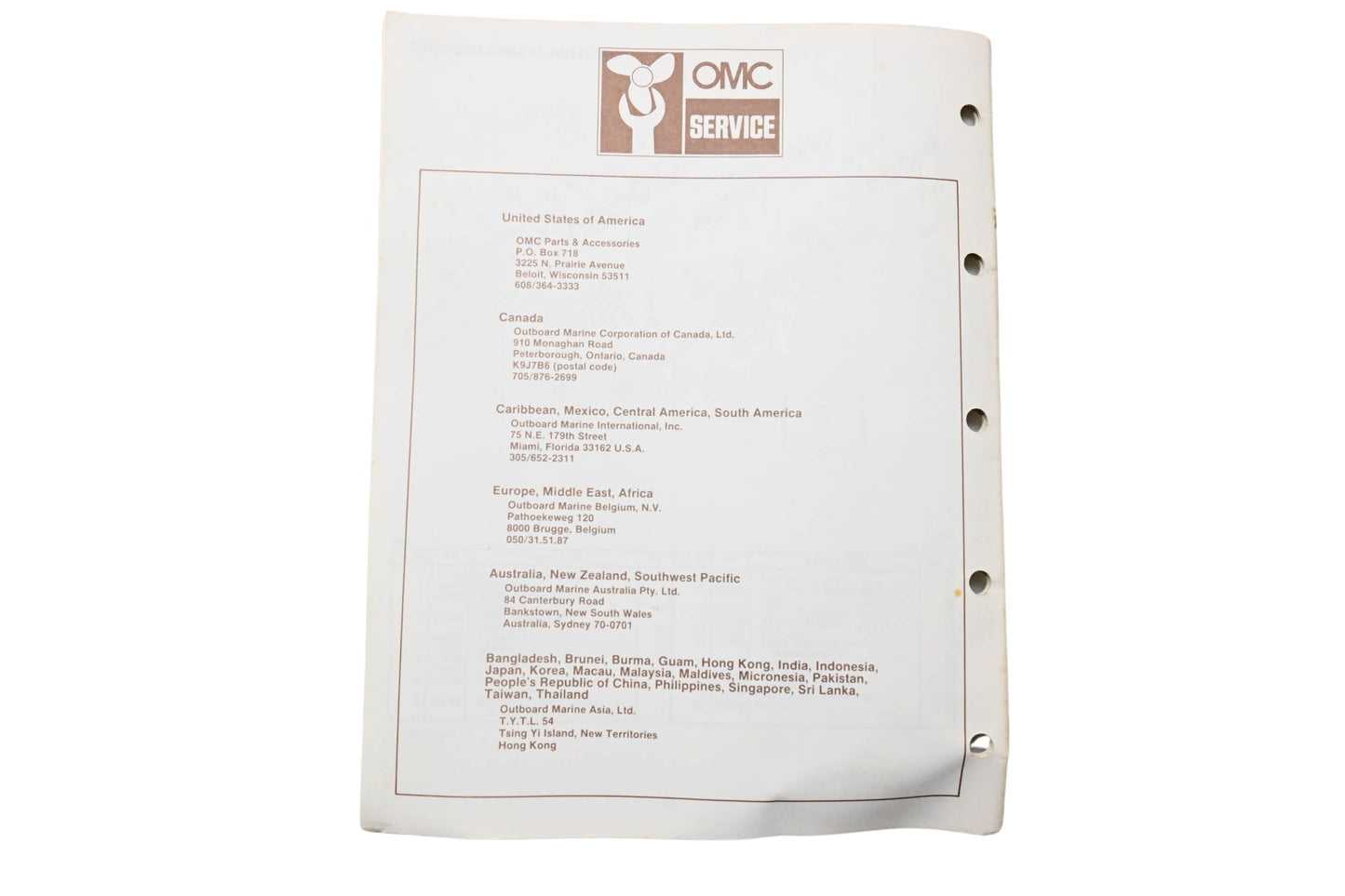 OMC 397334 Parts Catalog 275 Models