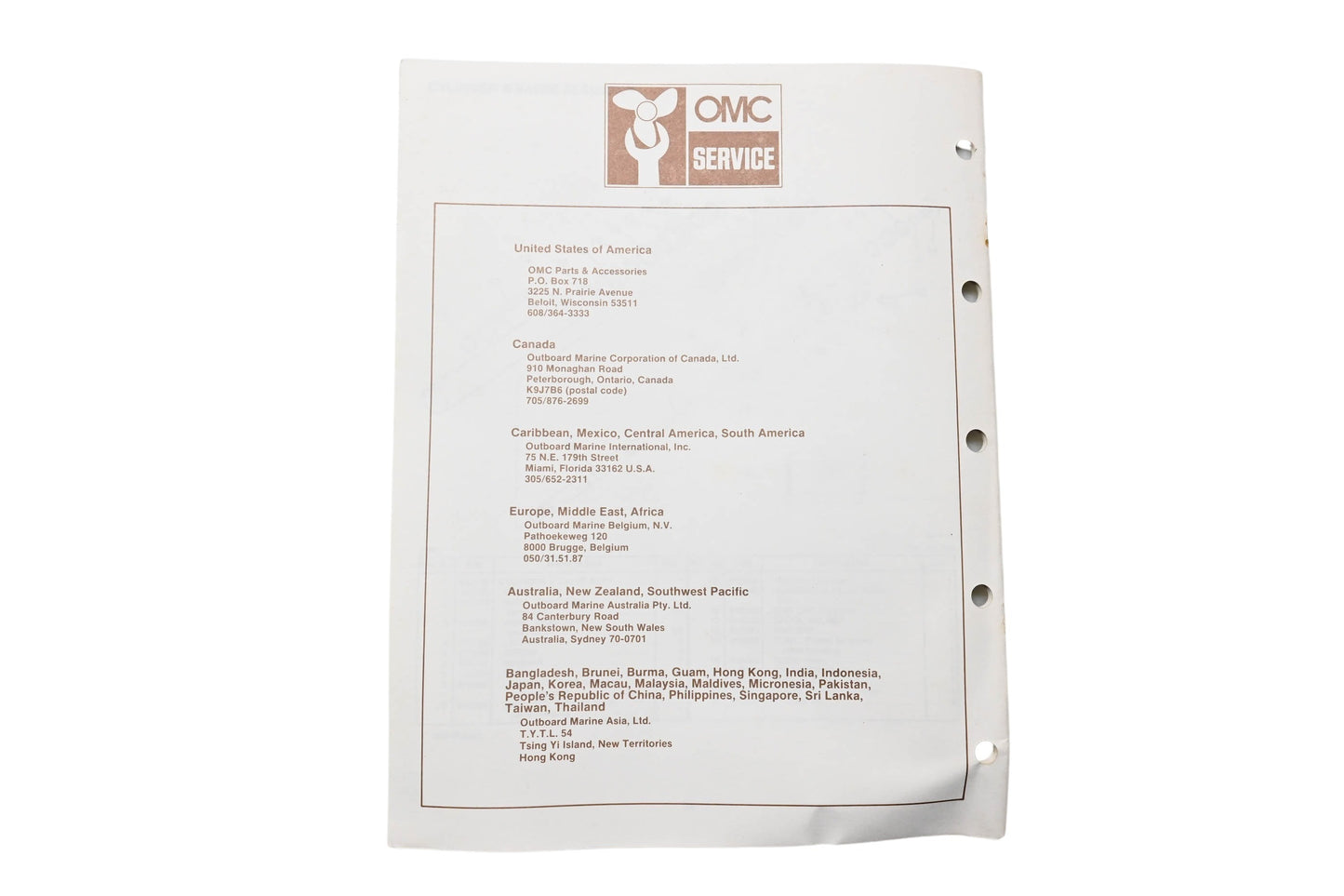 OMC 397335 Parts Catalog 3.6 Models