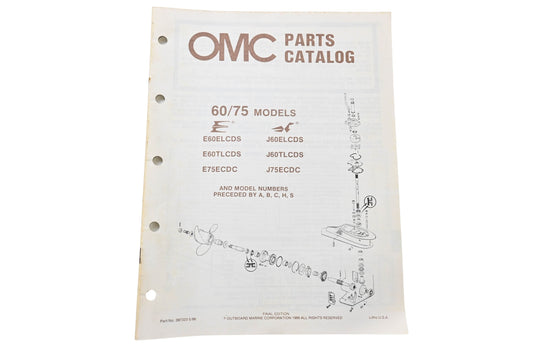 OMC 397323 Parts Catalog 60/75 Models