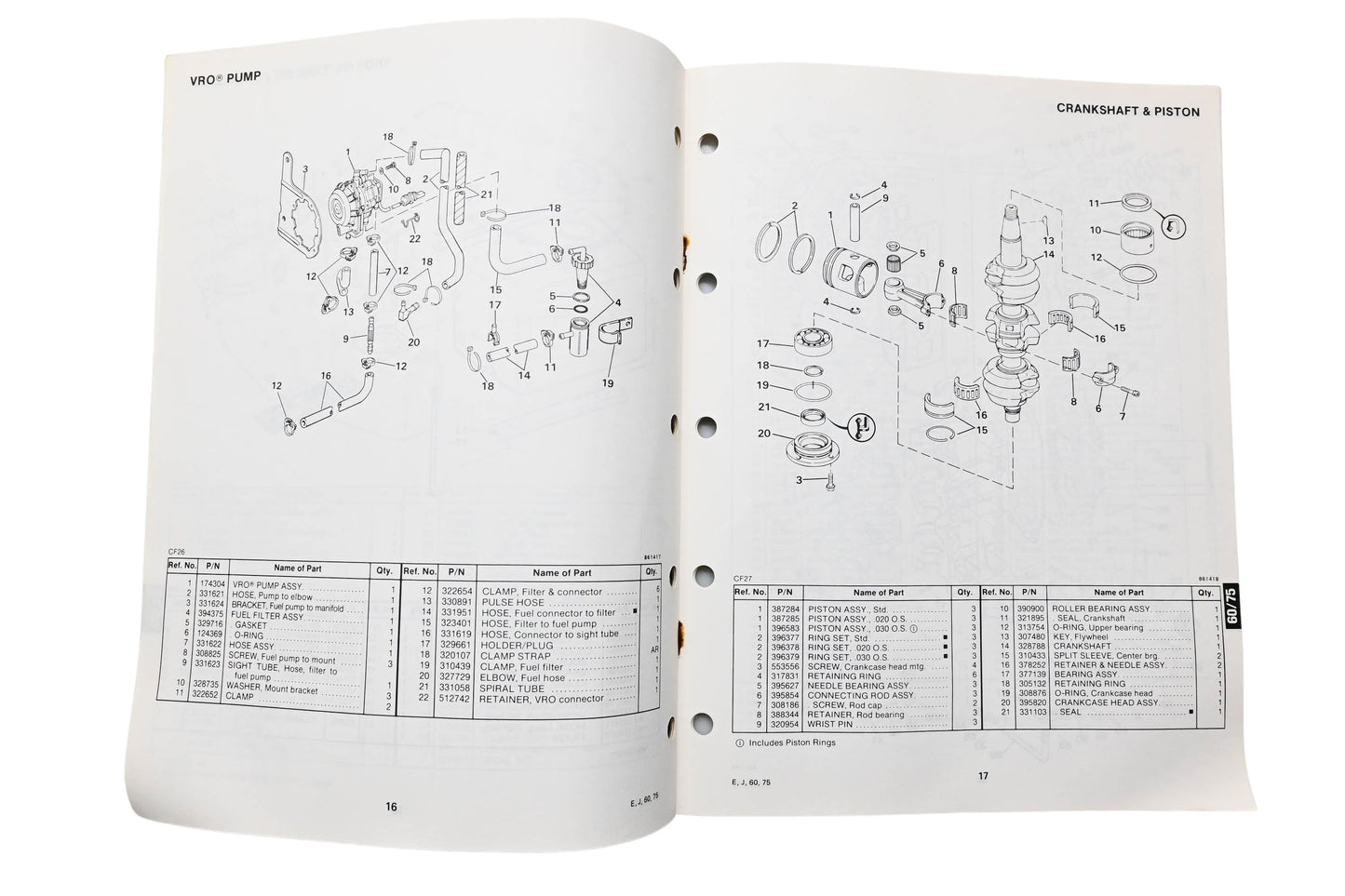 OMC 397323 Parts Catalog 60/75 Models