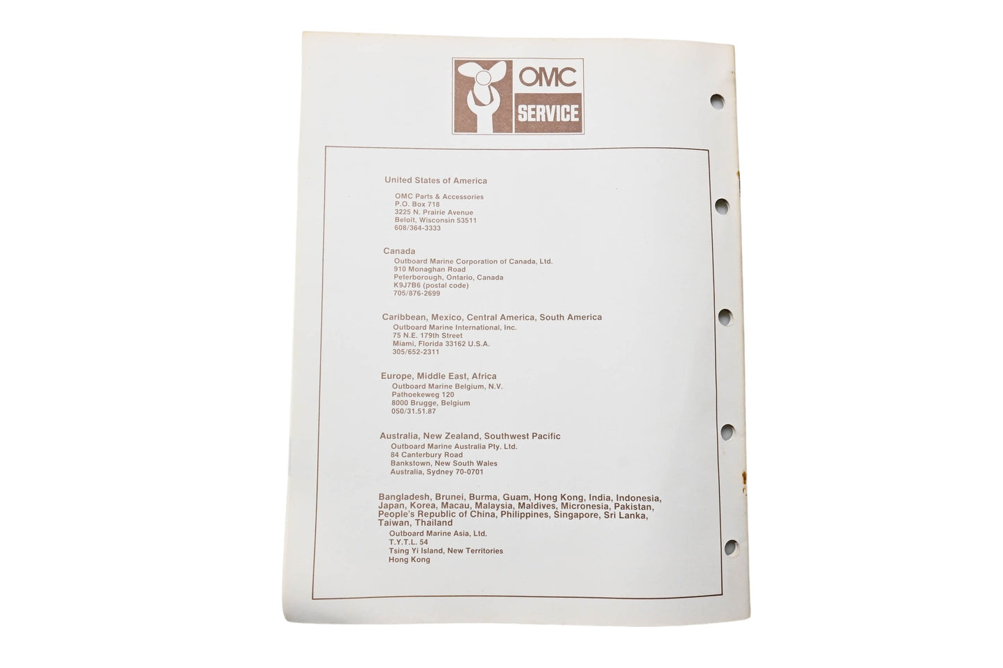 OMC 397323 Parts Catalog 60/75 Models
