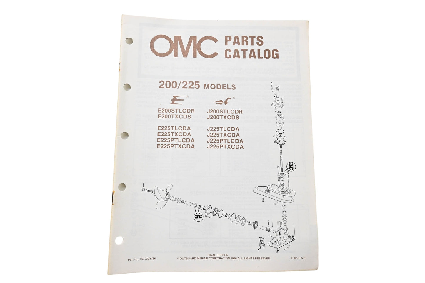 OMC 397333 Parts Catalog 200/225 Models