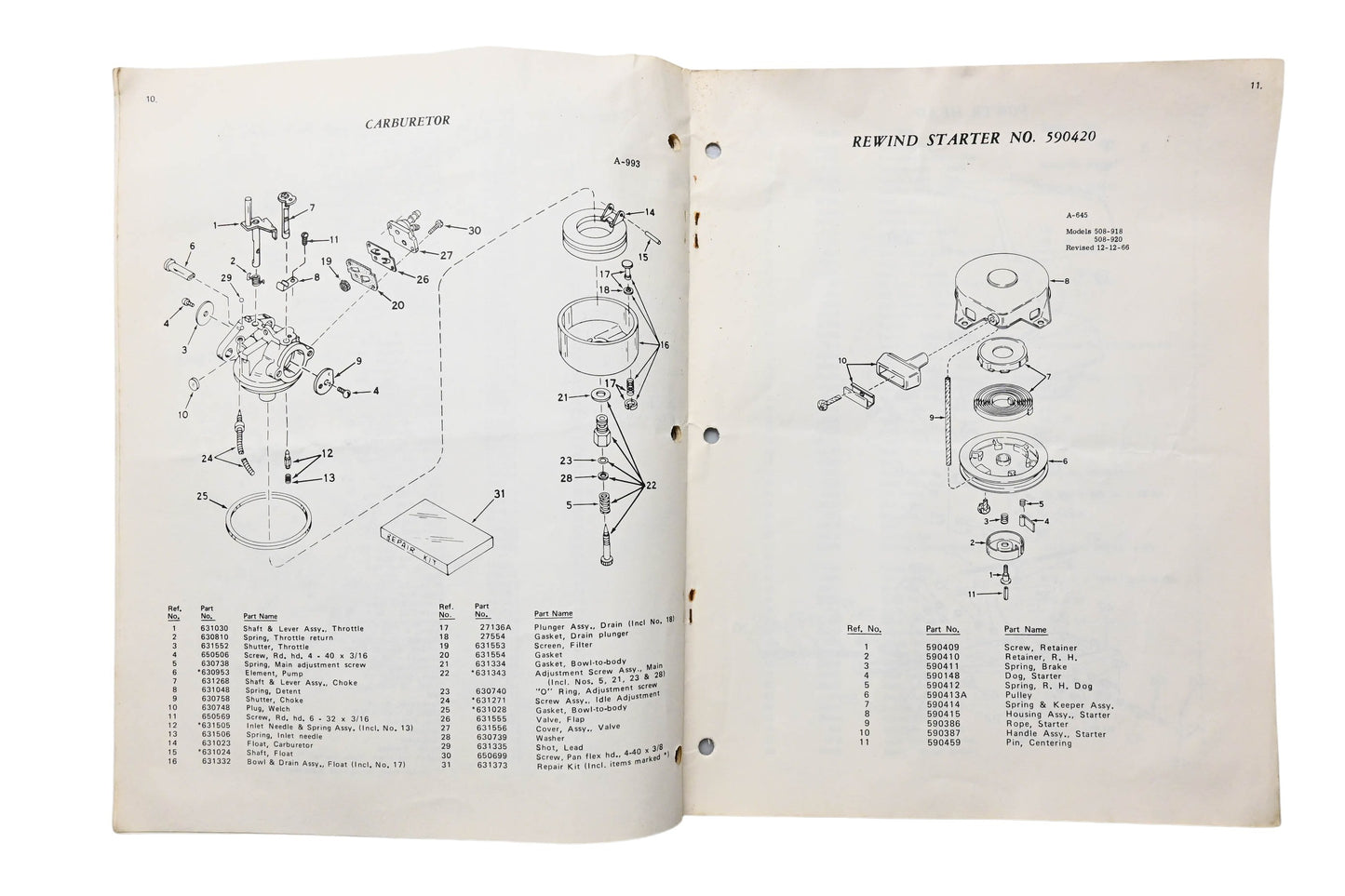 Sears, Roebuck and Co. 96863 Owners Manual & Parts List For Sears Outboard Motor
