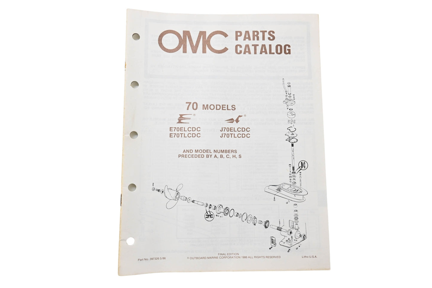 OMC 397326 Parts Catalog 70 Models