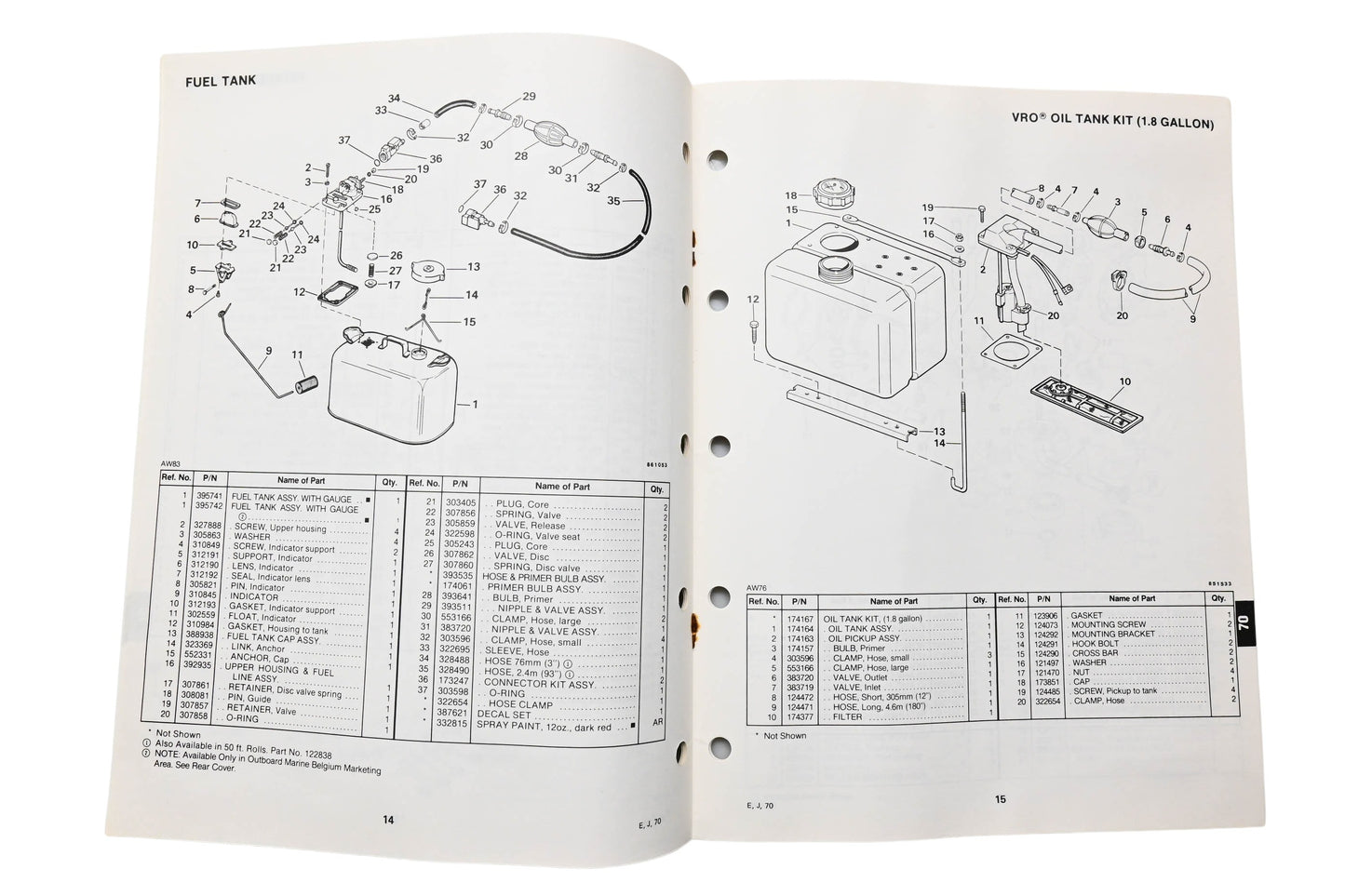 OMC 397326 Parts Catalog 70 Models