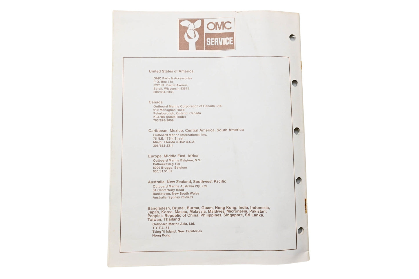 OMC 397326 Parts Catalog 70 Models
