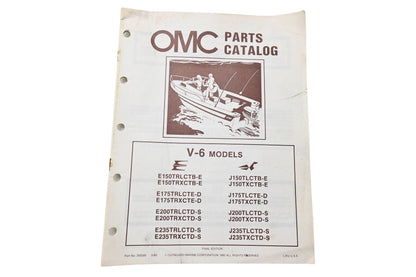 OMC 393588 Parts Catalog V-6 Models