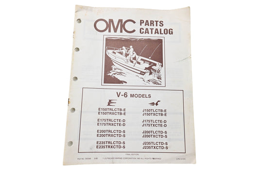 OMC 393588 Parts Catalog V-6 Models