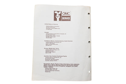 OMC 393588 Parts Catalog V-6 Models