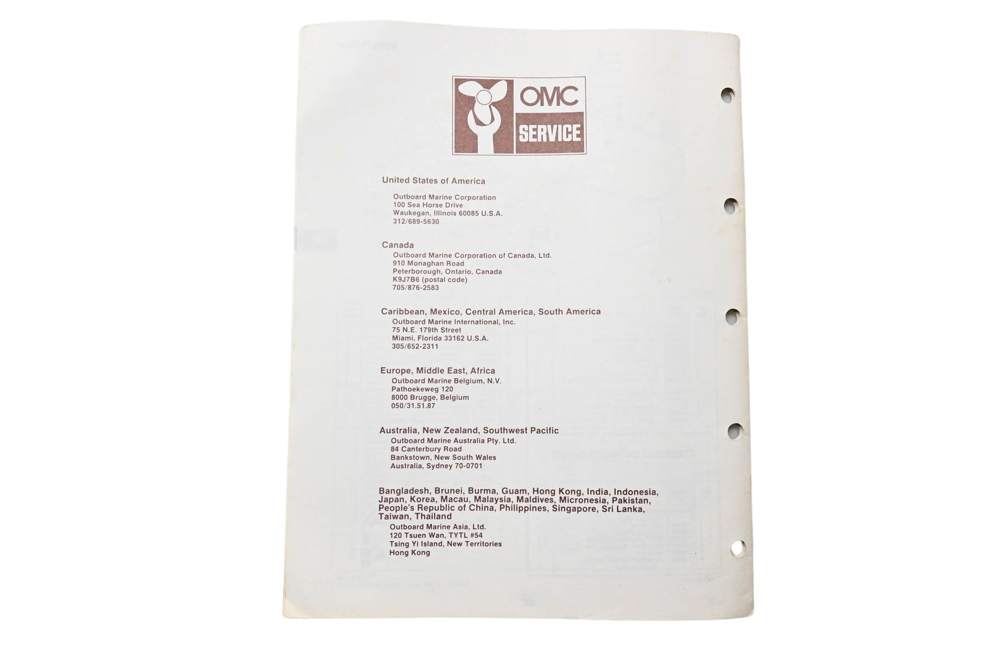 OMC 393582 Parts Catalog 35 Models