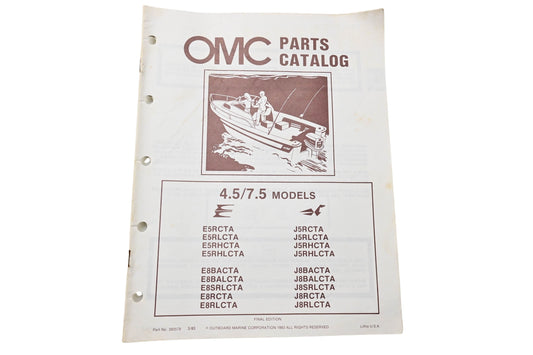OMC 393578 Parts Catalog 4.5/7.5 Models