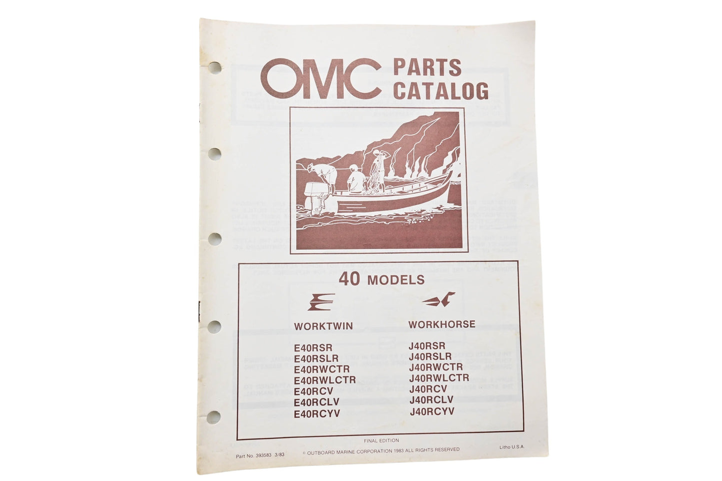 OMC 393583 Parts Catalog 40 Models