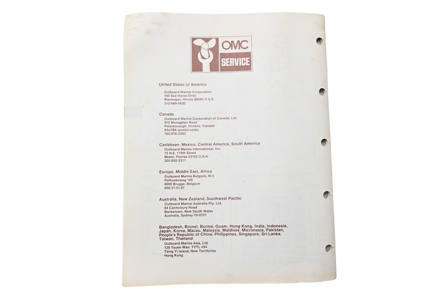 OMC 393583 Parts Catalog 40 Models