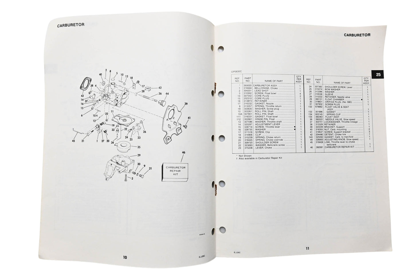OMC 393581 Parts Catalog 25 Models