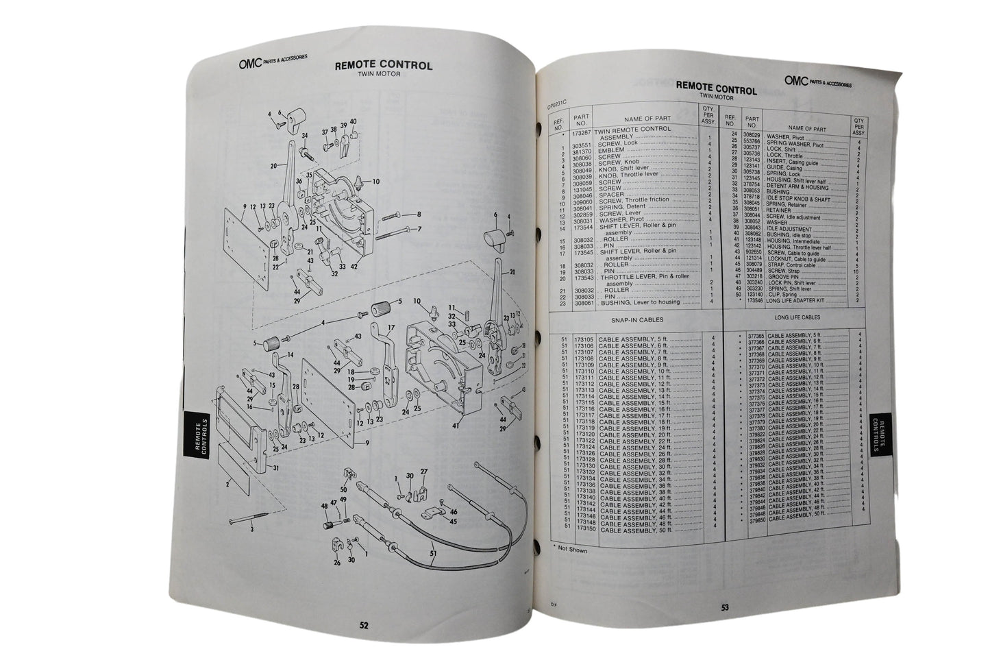 OMC 174028 Parts Catalog Accessories