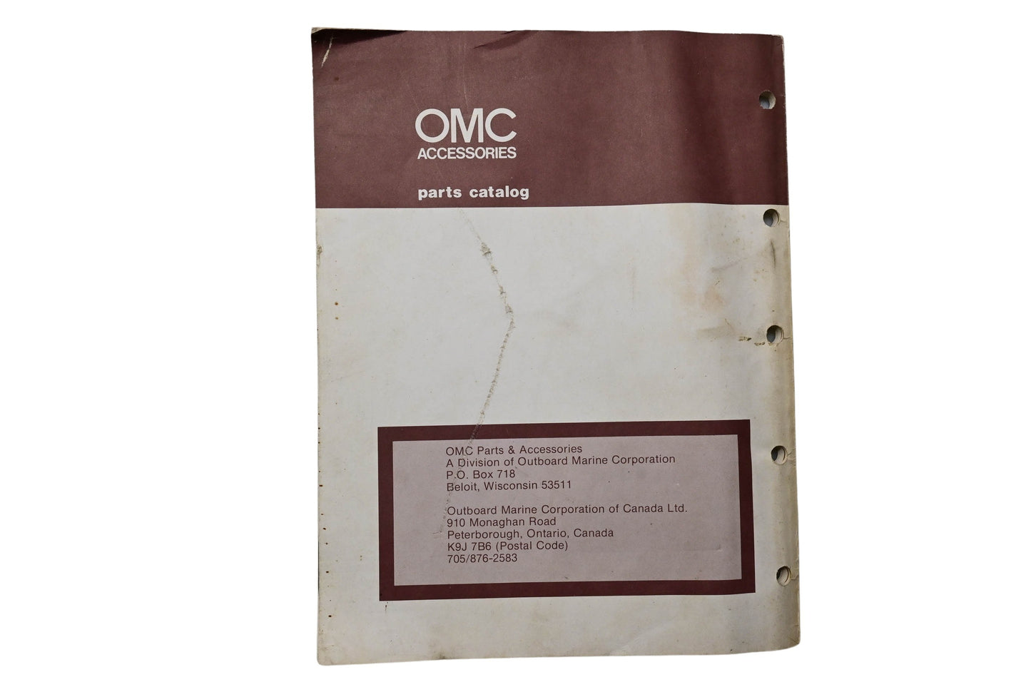 OMC 174028 Parts Catalog Accessories