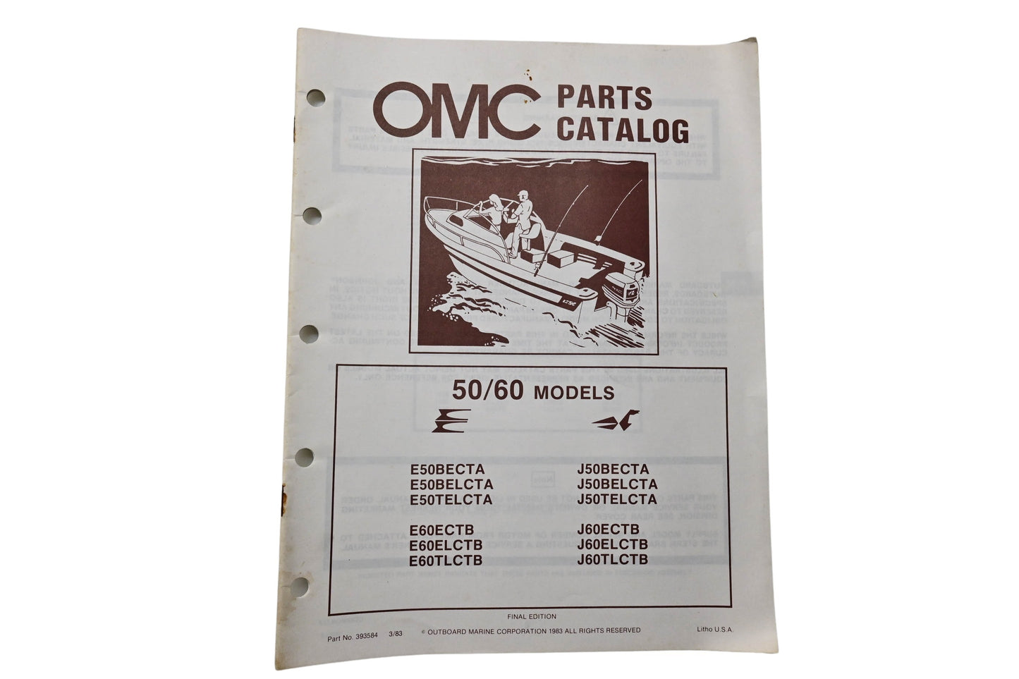 OMC 393584 Parts Catalog 50/60 Models
