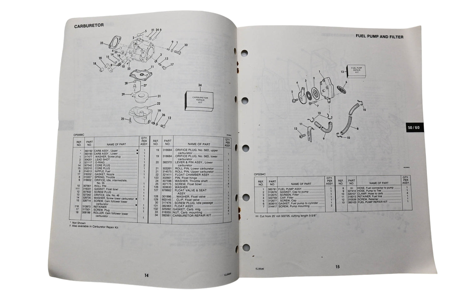 OMC 393584 Parts Catalog 50/60 Models