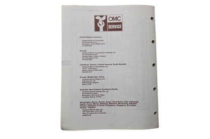 OMC 393586 Parts Catalog 70/75 Models
