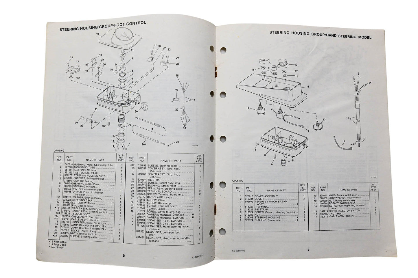 OMC 393575 Parts Catalog Electric Models