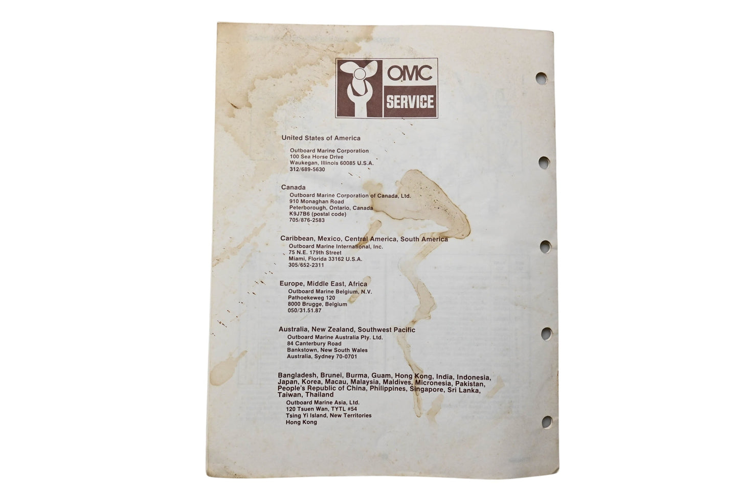 OMC 393575 Parts Catalog Electric Models