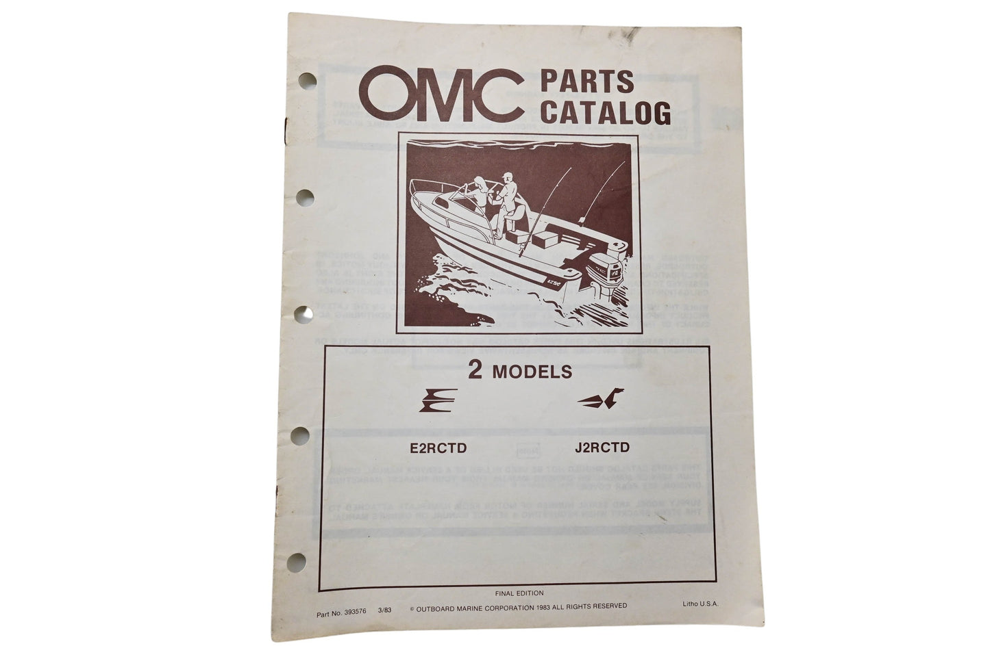 OMC 393576 Parts Catalog 2 Models