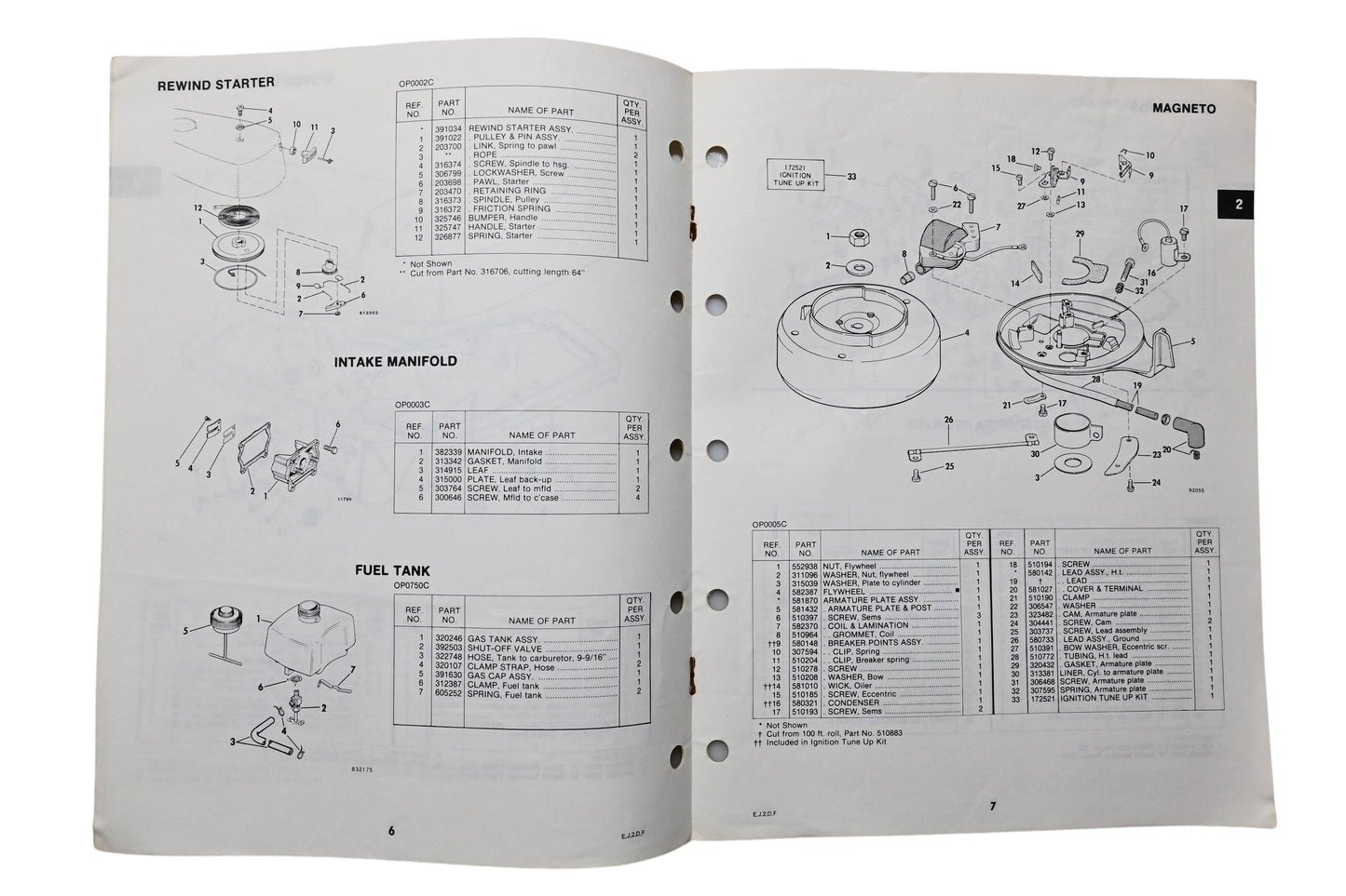 OMC 393576 Parts Catalog 2 Models