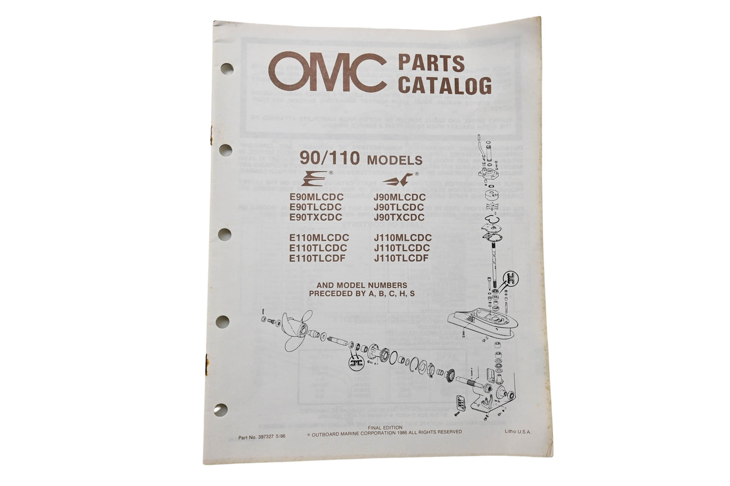OMC 397327 Parts Catalog 90/110 Models
