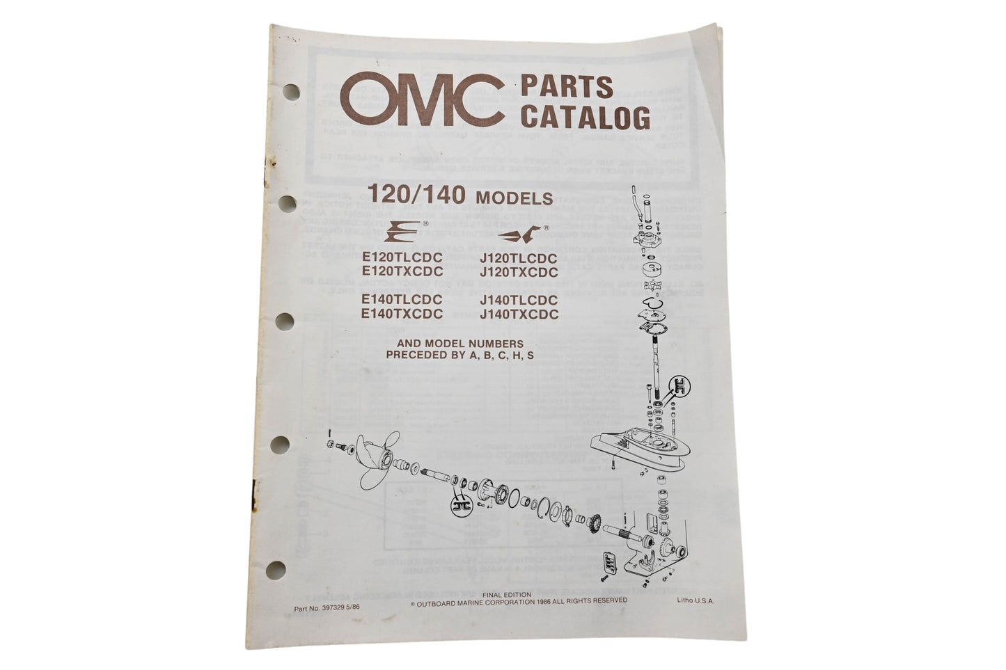 OMC 397329 Parts Catalog 120/140 Models