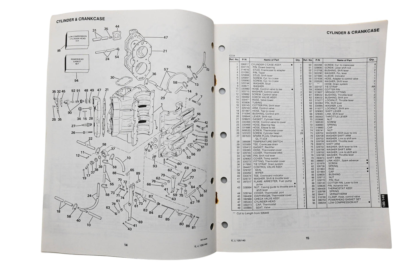 OMC 397329 Parts Catalog 120/140 Models