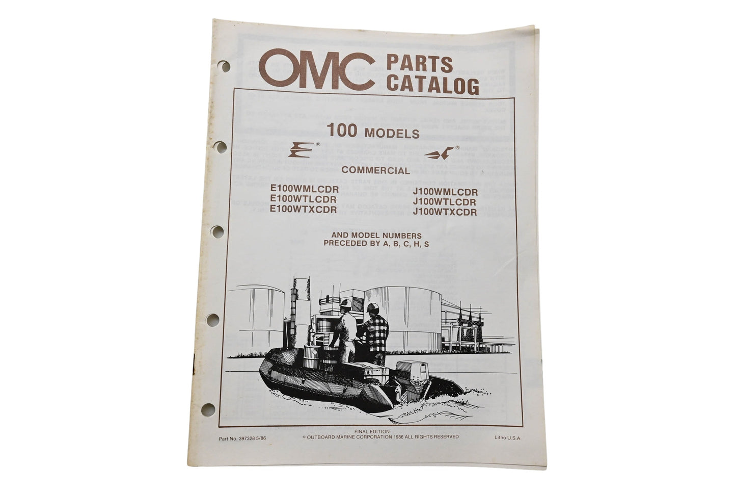 OMC 397328 Parts Catalog 100 Models 1986