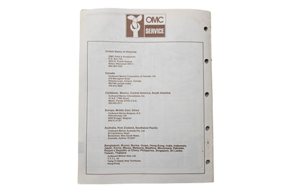 OMC 397328 Parts Catalog 100 Models 1986